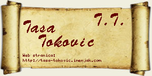 Tasa Toković vizit kartica